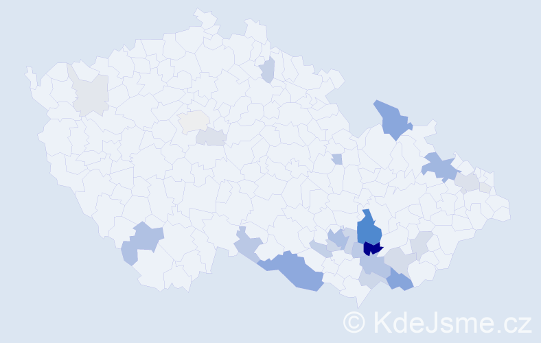Příjmení: 'Chalabalová', počet výskytů 80 v celé ČR