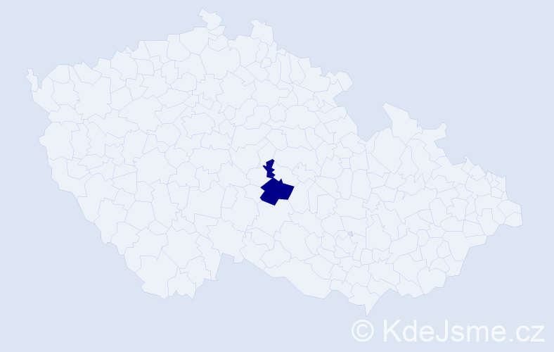 Příjmení: 'Duskova', počet výskytů 1 v celé ČR