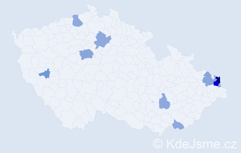 Příjmení: 'Szlachta', počet výskytů 33 v celé ČR