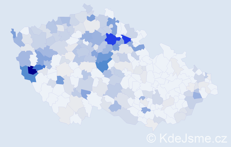 Příjmení: 'Karban', počet výskytů 879 v celé ČR