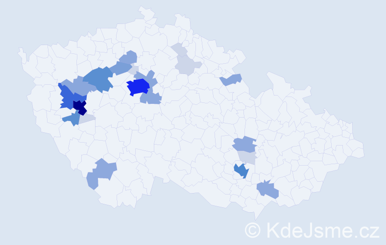Příjmení: 'Sušánková', počet výskytů 81 v celé ČR