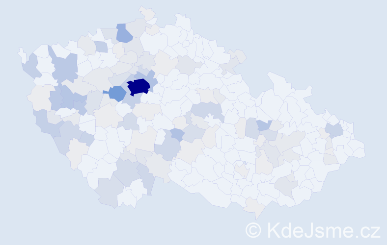 Příjmení: 'Krbec', počet výskytů 453 v celé ČR