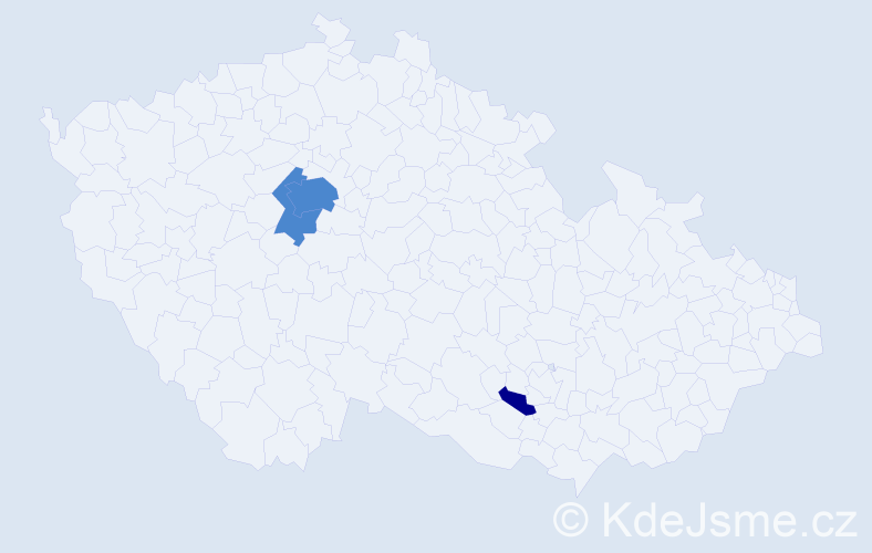 Příjmení: 'Abdennebi', počet výskytů 5 v celé ČR