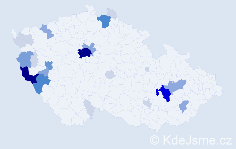 Příjmení: 'Siková', počet výskytů 83 v celé ČR