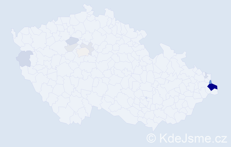 Příjmení: 'Tasková', počet výskytů 33 v celé ČR