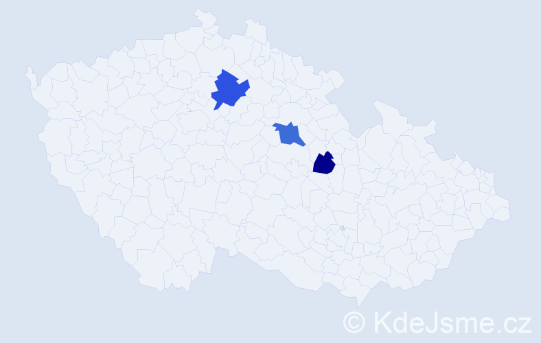 Příjmení: 'Trulay', počet výskytů 5 v celé ČR