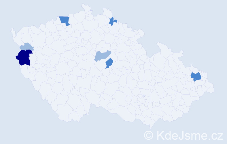 Příjmení: 'Chrašč', počet výskytů 14 v celé ČR