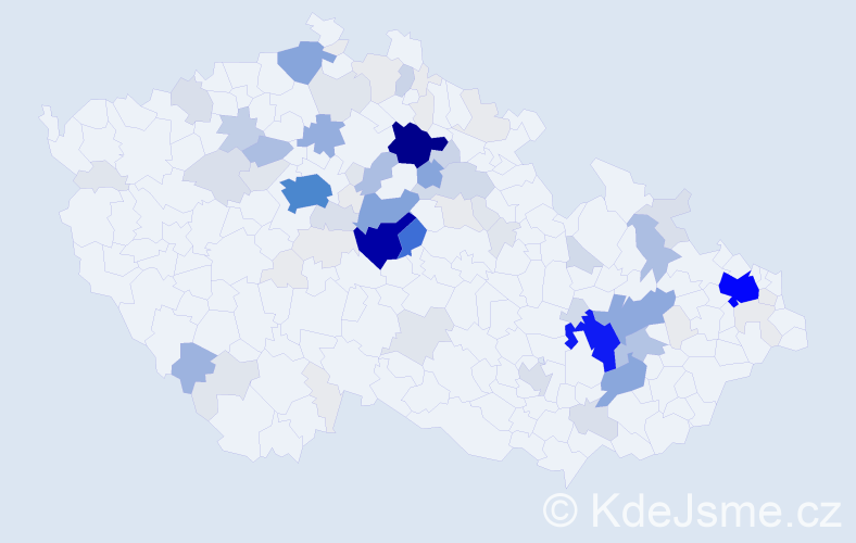 Příjmení: 'Čureja', počet výskytů 500 v celé ČR