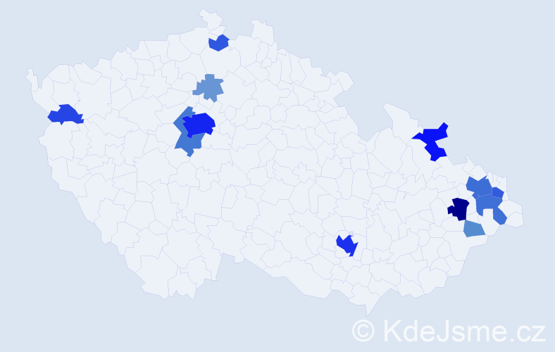 Příjmení: 'Katz', počet výskytů 65 v celé ČR