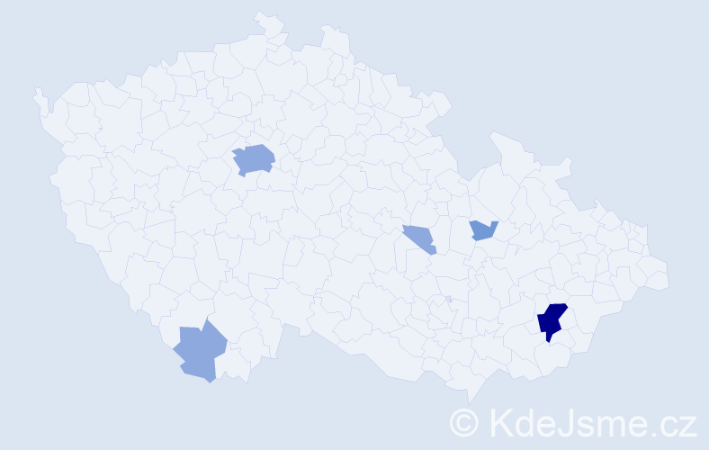 Příjmení: 'Hegmon', počet výskytů 11 v celé ČR