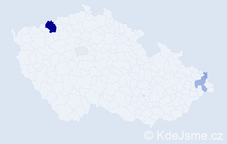 Příjmení: 'Kručková', počet výskytů 9 v celé ČR