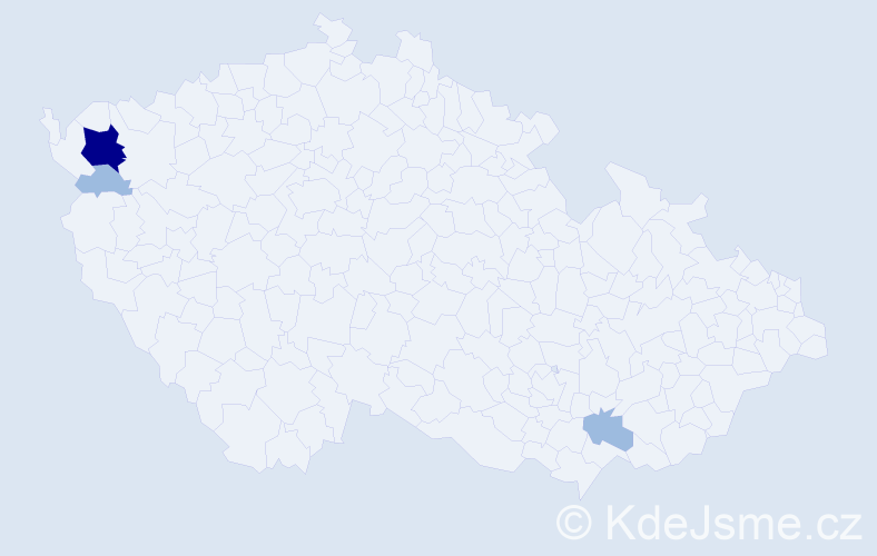 Příjmení: 'Knorek', počet výskytů 6 v celé ČR