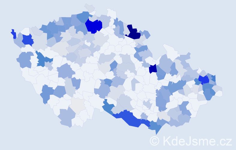 Příjmení: 'Heráková', počet výskytů 656 v celé ČR