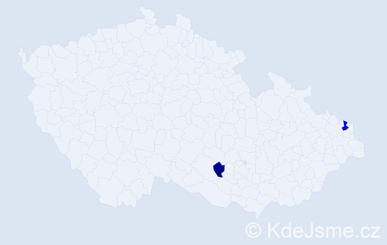 Příjmení: 'Messina', počet výskytů 4 v celé ČR