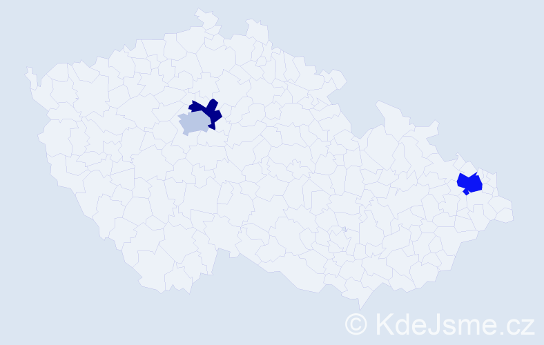 Příjmení: 'Kydalka', počet výskytů 4 v celé ČR