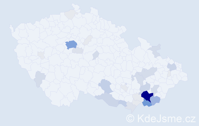 Příjmení: 'Bachan', počet výskytů 146 v celé ČR