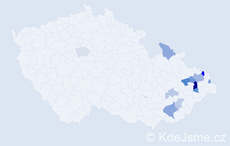 Příjmení: 'Piškytlová', počet výskytů 26 v celé ČR