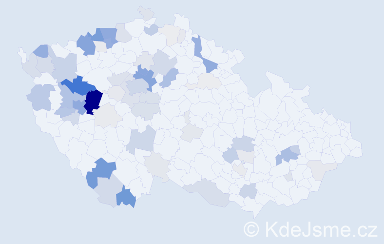 Příjmení: 'Šístek', počet výskytů 263 v celé ČR