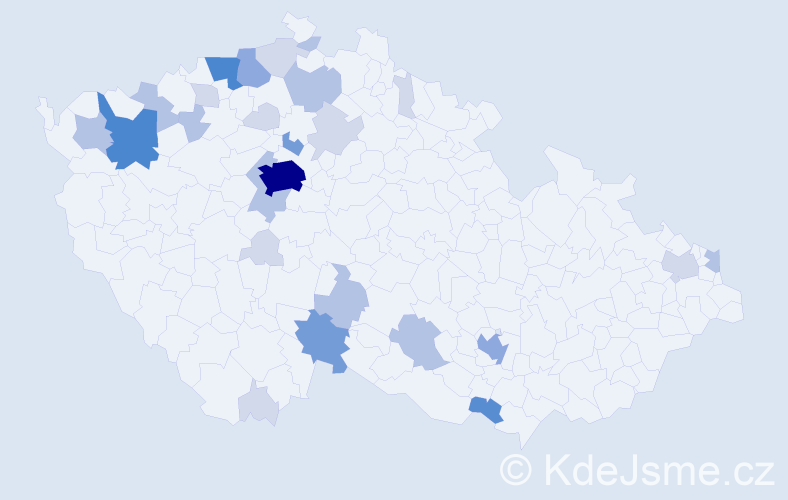 Příjmení: 'Košlerová', počet výskytů 81 v celé ČR