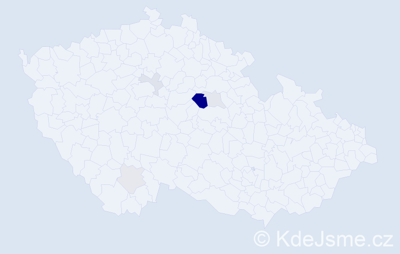 Příjmení: 'Kaňuka', počet výskytů 12 v celé ČR