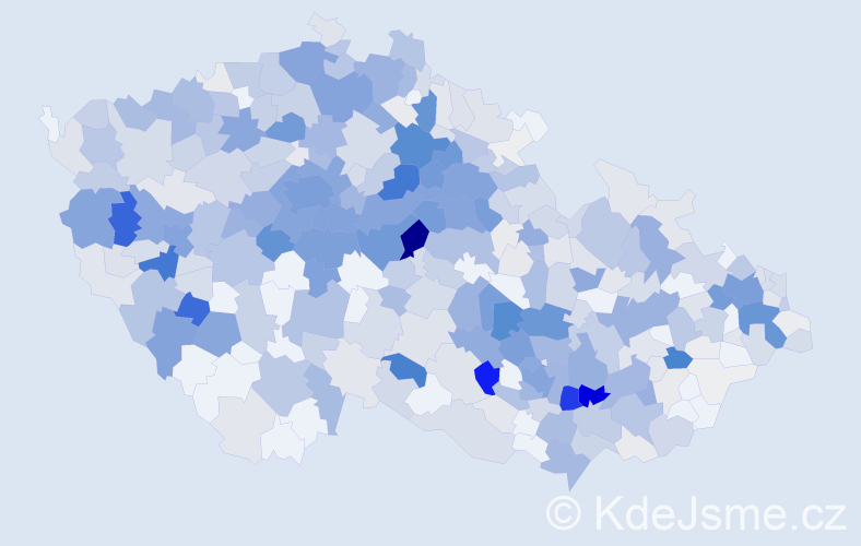 Příjmení: 'Havránek', počet výskytů 2163 v celé ČR