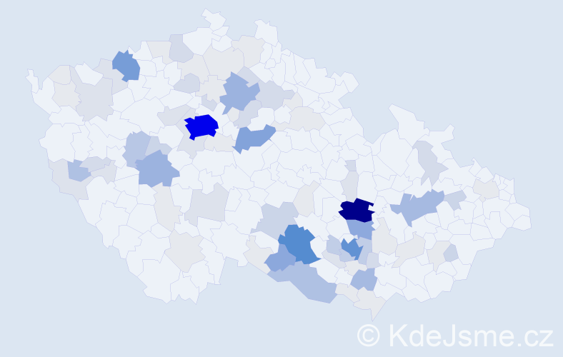 Příjmení: 'Chloupek', počet výskytů 342 v celé ČR