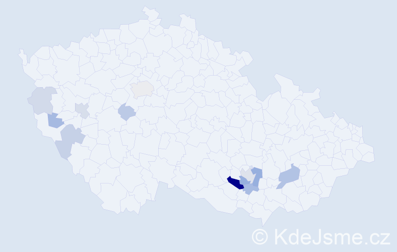 Příjmení: 'Talafant', počet výskytů 38 v celé ČR