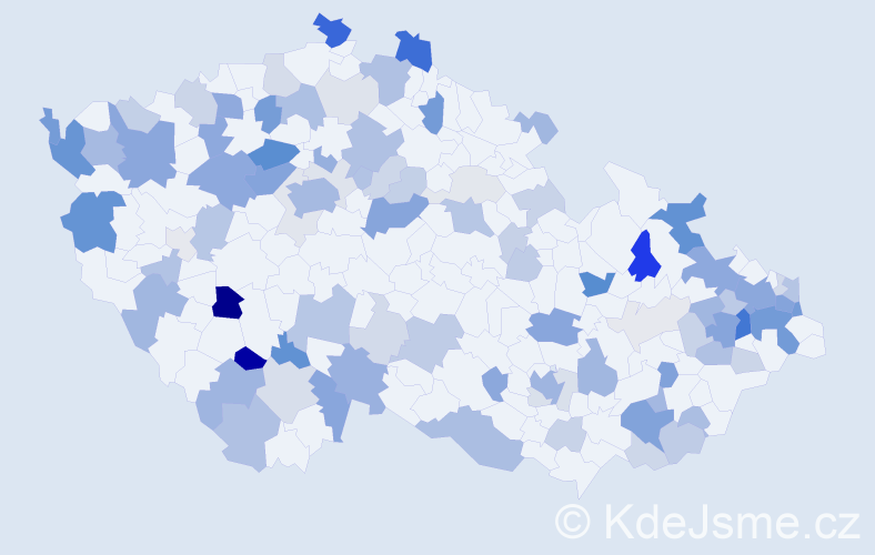 Příjmení: 'Sabo', počet výskytů 299 v celé ČR