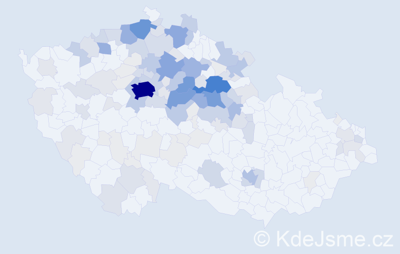 Příjmení: 'Horyna', počet výskytů 557 v celé ČR