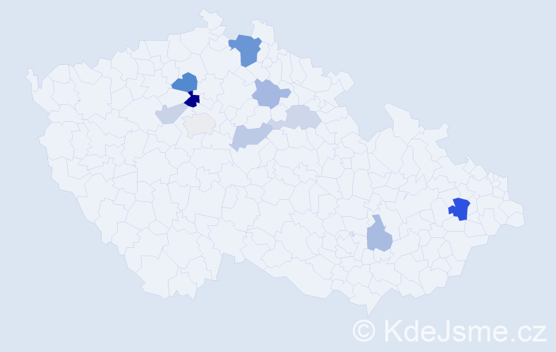 Příjmení: 'Samohrdová', počet výskytů 21 v celé ČR