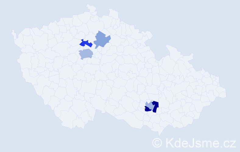 Příjmení: 'Beshota', počet výskytů 13 v celé ČR