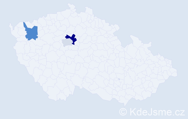 Příjmení: 'Konvalínová', počet výskytů 4 v celé ČR