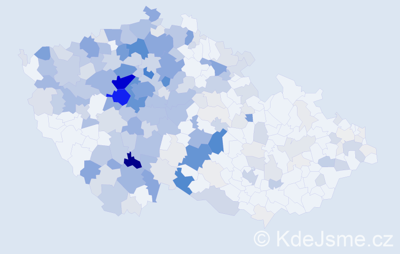 Příjmení: 'Landa', počet výskytů 1186 v celé ČR