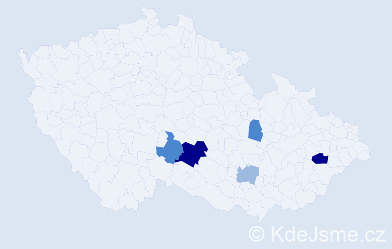Příjmení: 'Haiker', počet výskytů 14 v celé ČR