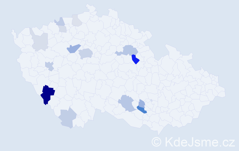 Příjmení: 'Karaus', počet výskytů 43 v celé ČR