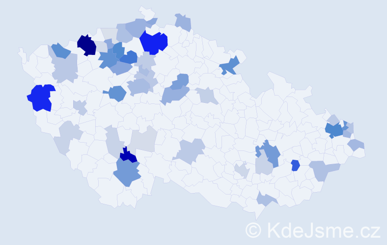 Příjmení: 'Marcin', počet výskytů 181 v celé ČR