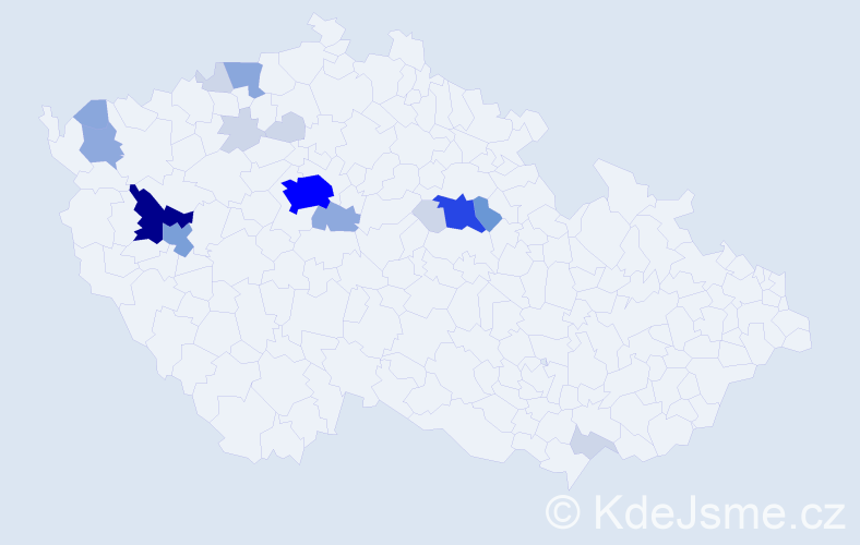 Příjmení: 'Kušičková', počet výskytů 58 v celé ČR