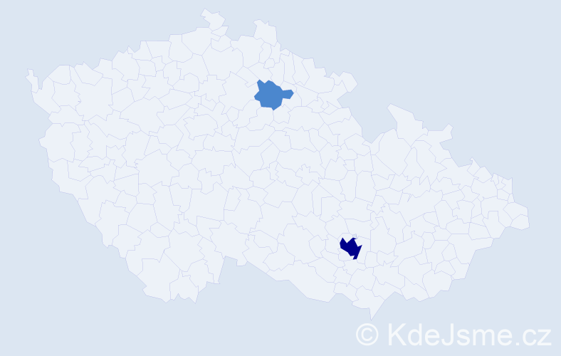 Příjmení: 'Wojda', počet výskytů 4 v celé ČR