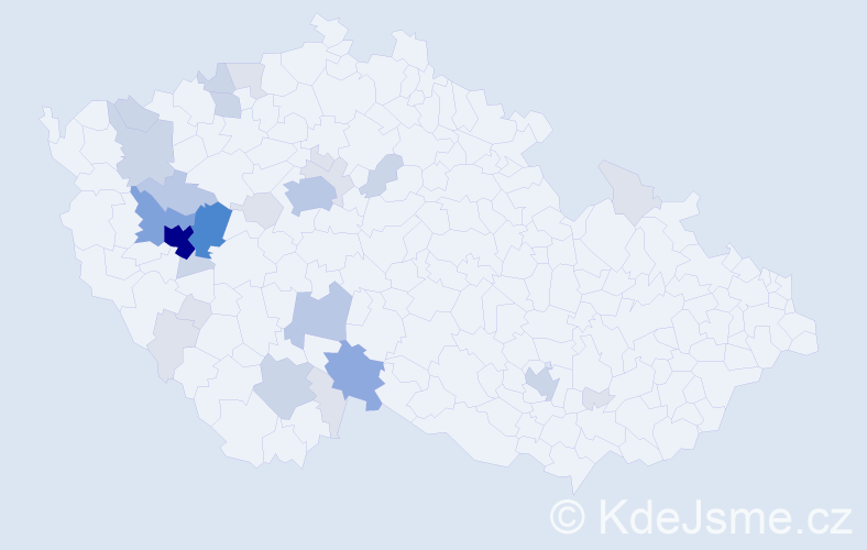 Příjmení: 'Pouska', počet výskytů 86 v celé ČR