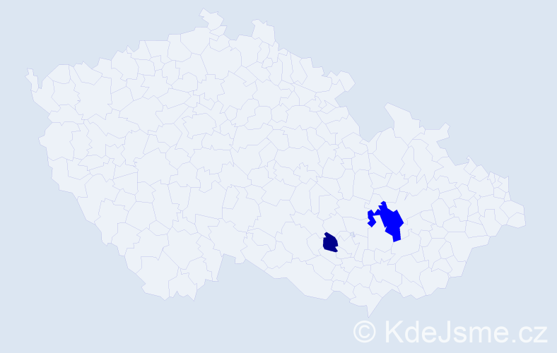 Příjmení: 'Citner', počet výskytů 3 v celé ČR