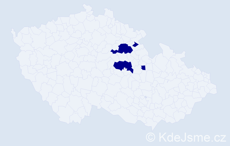 Příjmení: 'Čečer', počet výskytů 4 v celé ČR