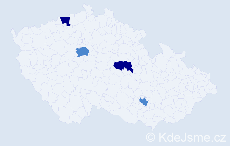 Příjmení: 'Teresková', počet výskytů 8 v celé ČR