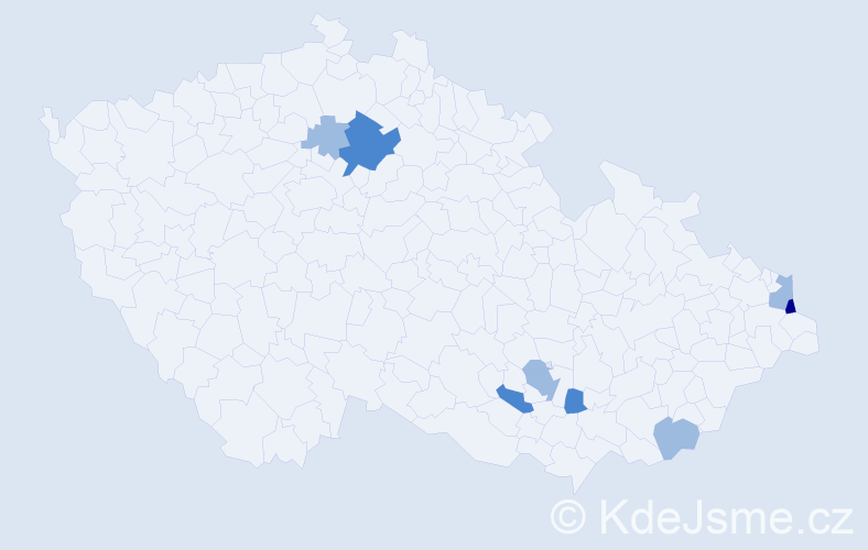 Příjmení: 'Lukšo', počet výskytů 16 v celé ČR