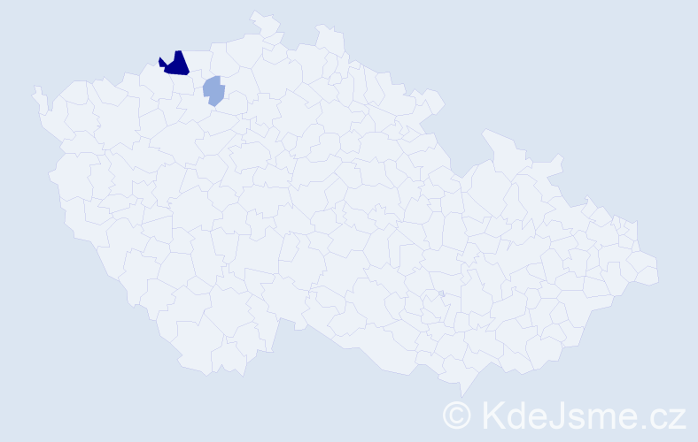 Příjmení: 'Klokoč', počet výskytů 9 v celé ČR