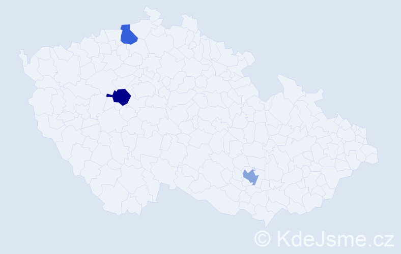 Příjmení: 'Xanthopoulou', počet výskytů 3 v celé ČR