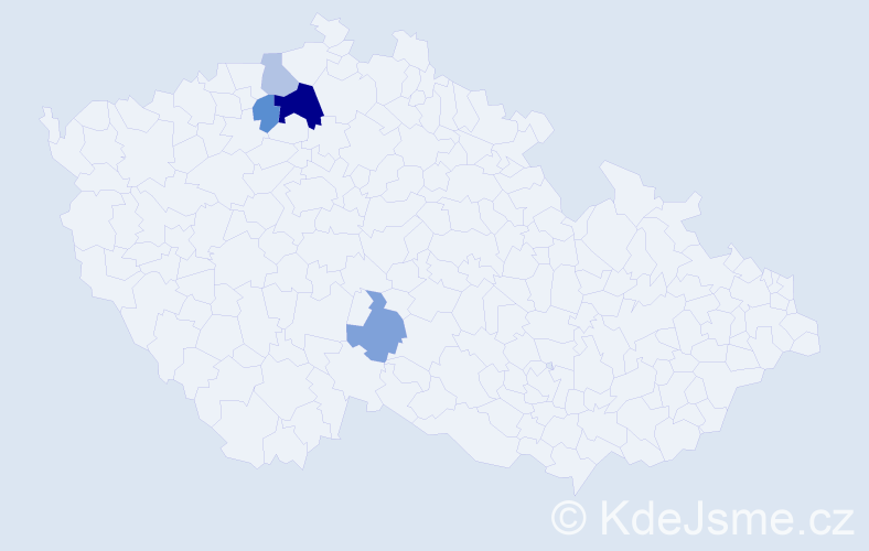 Příjmení: 'Mündleinová', počet výskytů 8 v celé ČR