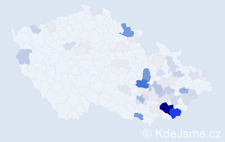 Příjmení: 'Dufka', počet výskytů 248 v celé ČR