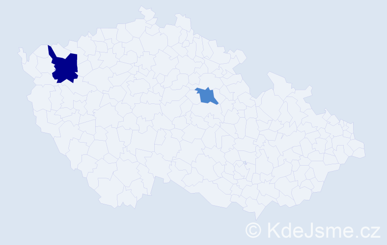 Příjmení: 'Kužmiaková', počet výskytů 4 v celé ČR