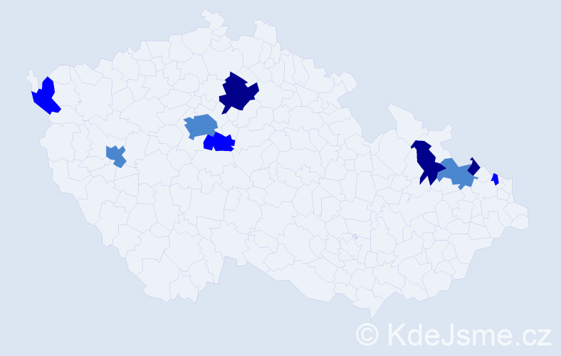 Příjmení: 'Turáková', počet výskytů 18 v celé ČR