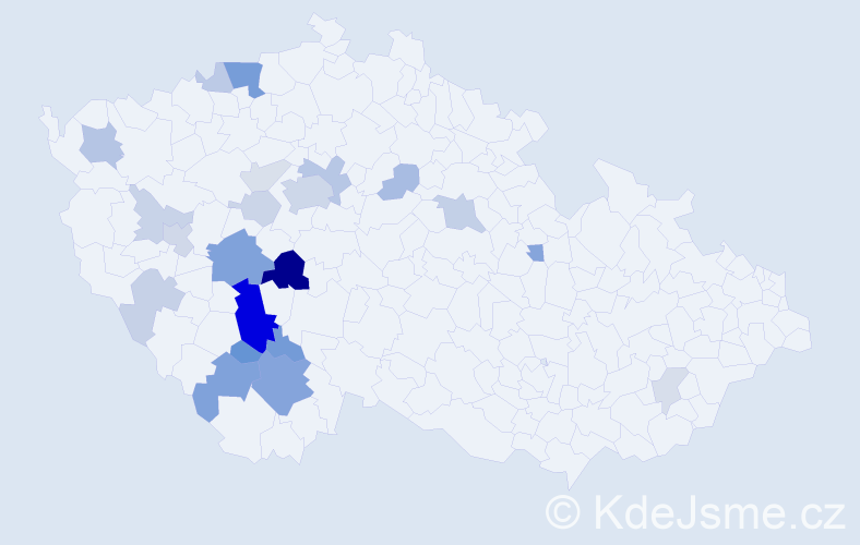 Příjmení: 'Kasová', počet výskytů 62 v celé ČR
